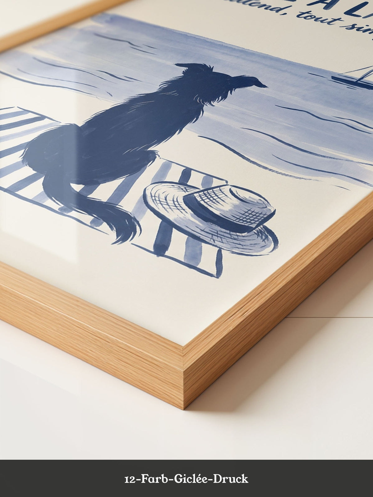 Hund Meer Strand Illustration