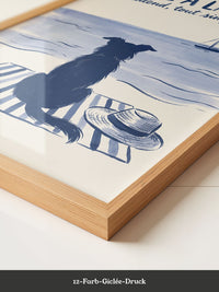 Hund Meer Strand Illustration