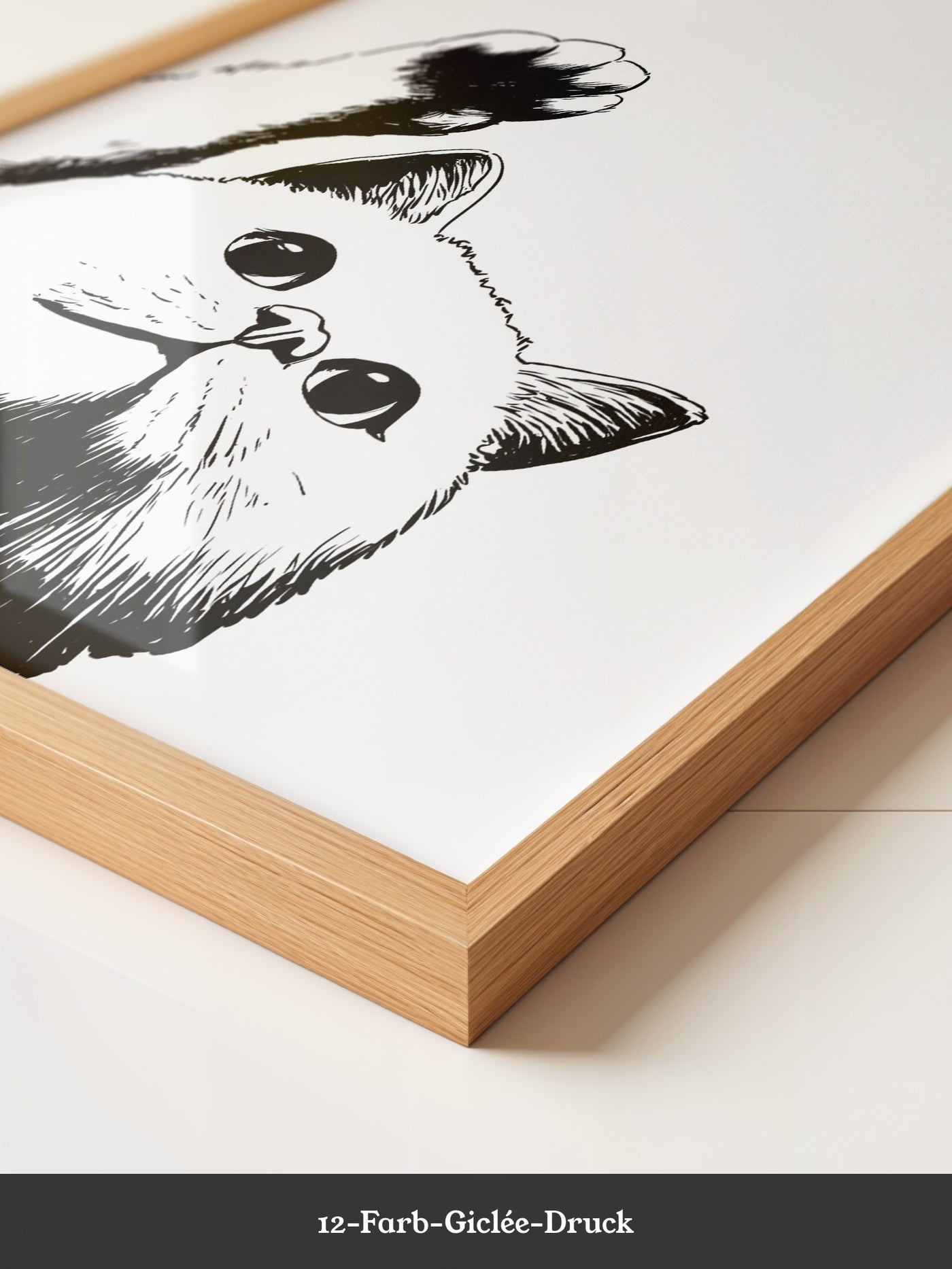 Katzenpfote Schwarz Weiß Grafik