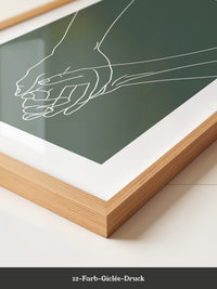 Hände Liniengrafik minimalistisch