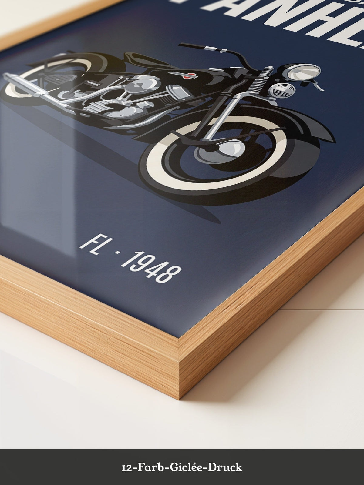 Motorrad Vintage Stil Schwarz