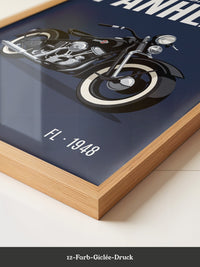 Motorrad Vintage Stil Schwarz