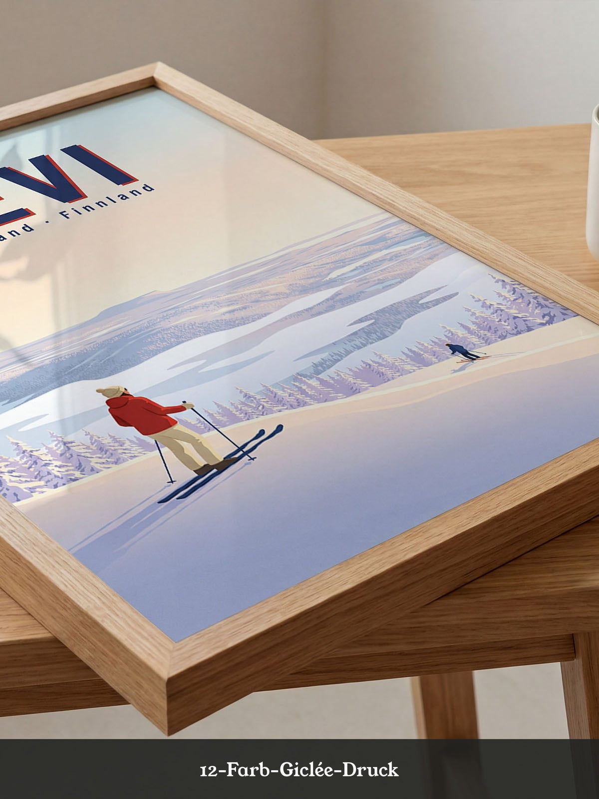 Wintersport Idylle Pastell