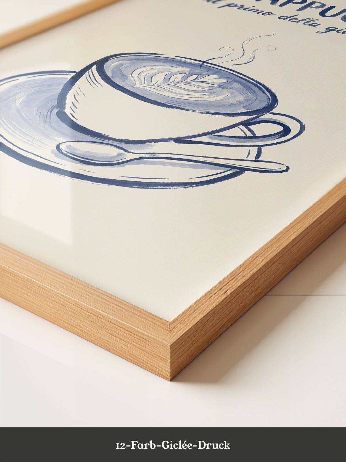 Cappuccino Kaffee Illustration Blau
