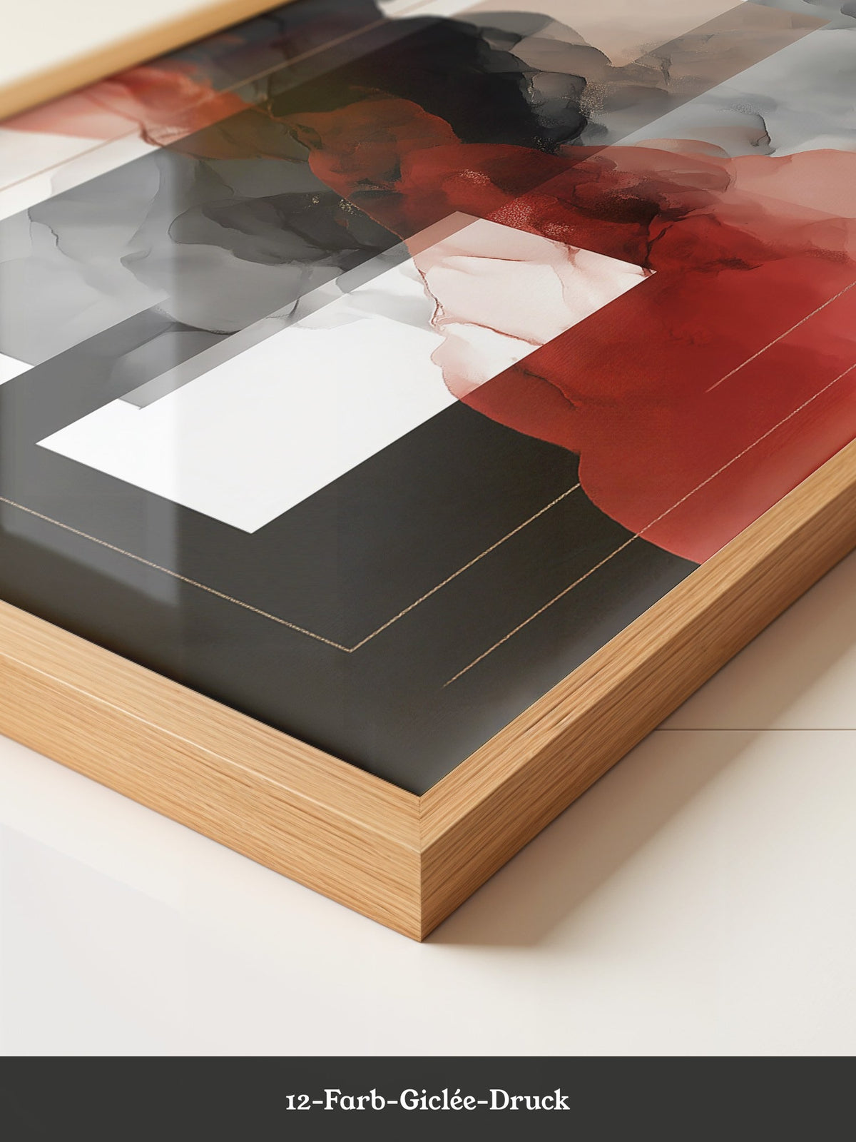 Abstrakte Formen Rot Schwarz