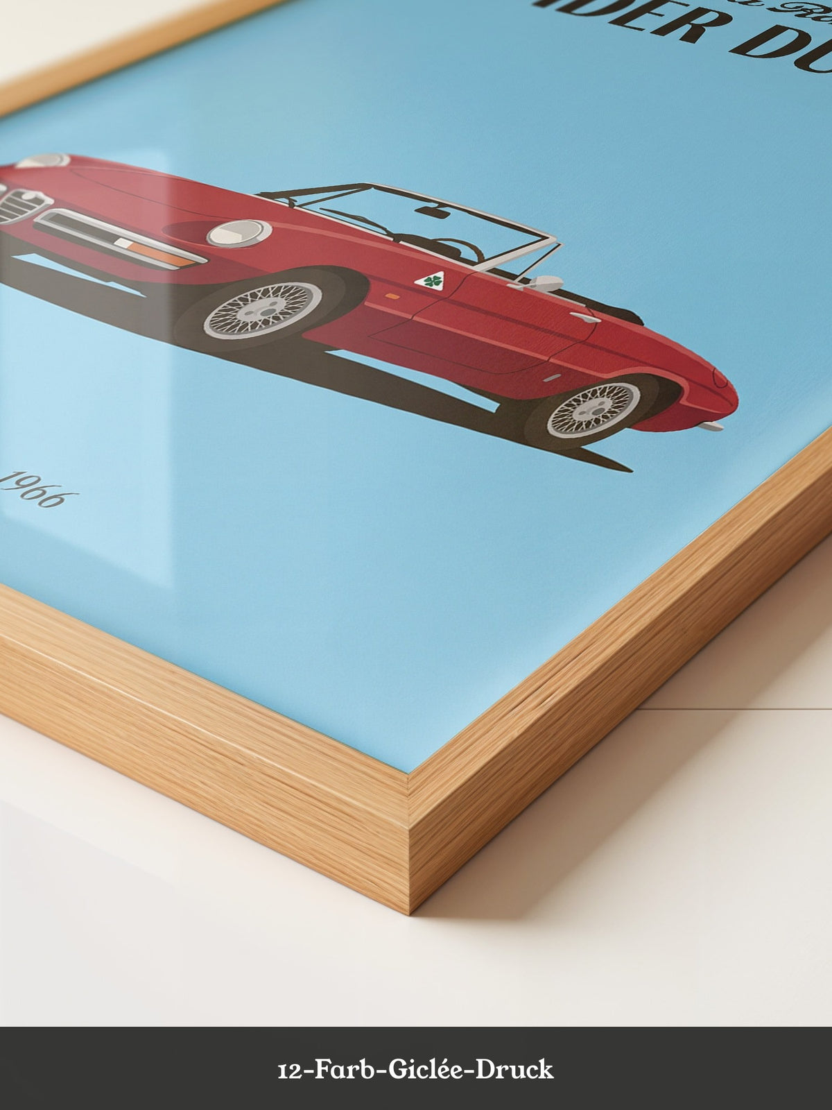 Klassischer Cabrio Rot Retro-Stil