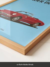Klassischer Cabrio Rot Retro-Stil