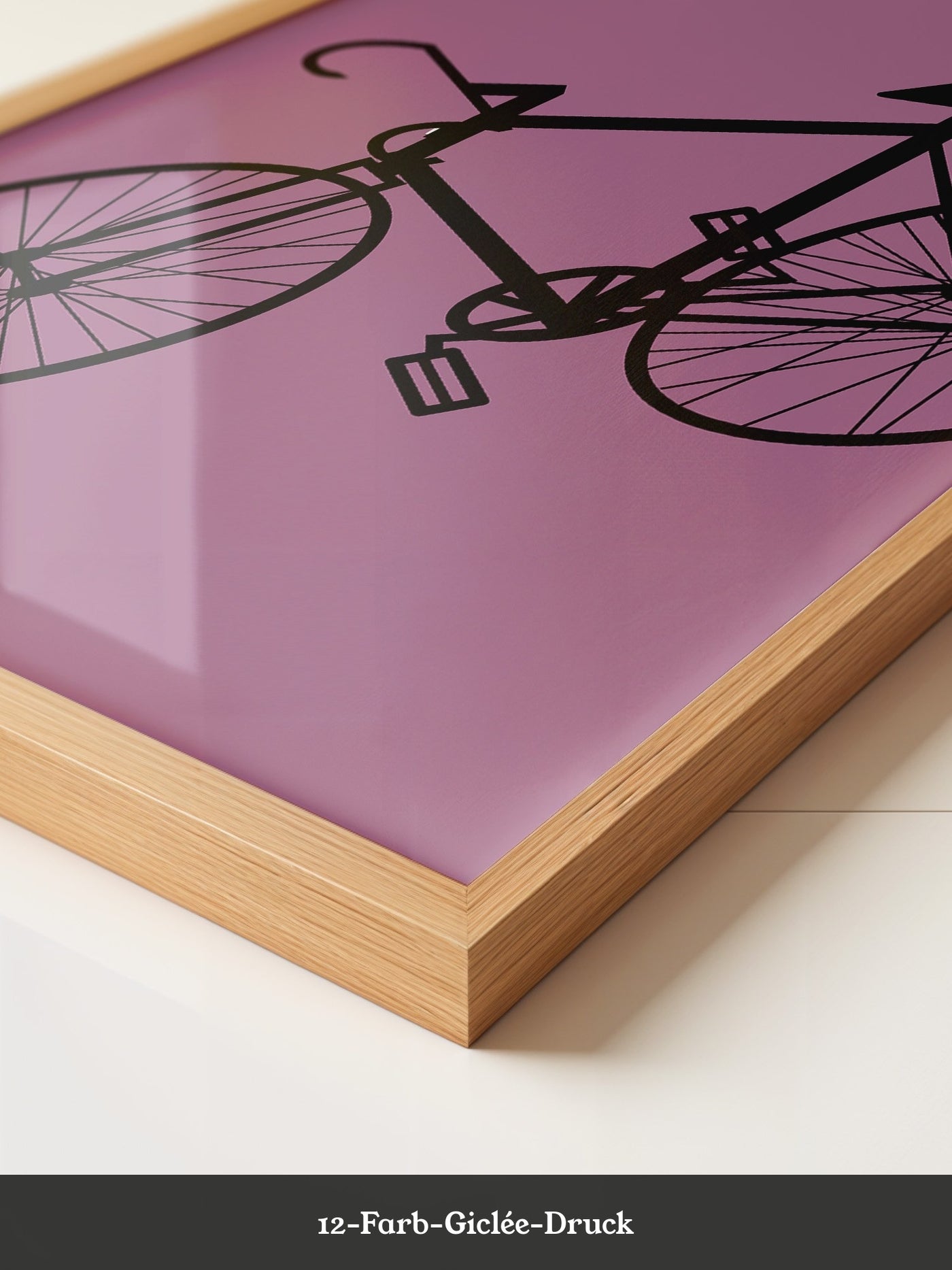 Fahrrad Silhouette lila