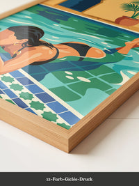 Pool Moment Retro Illustration