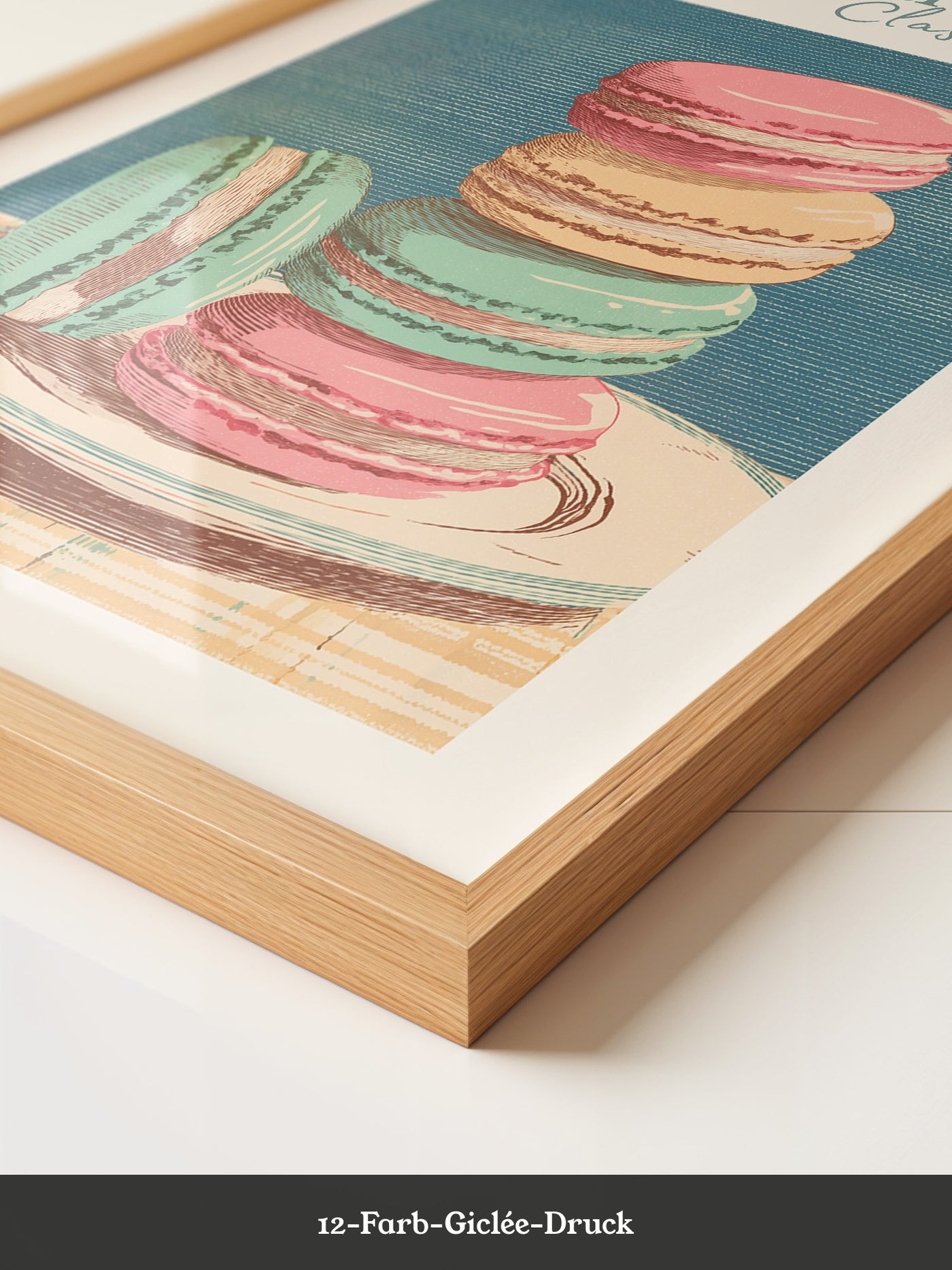 Bunte Macarons im Vintage-Stil