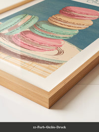 Bunte Macarons im Vintage-Stil