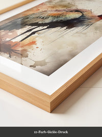 Kranich Aquarellfarben Explosion