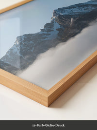 Berggipfel Nebel Blau