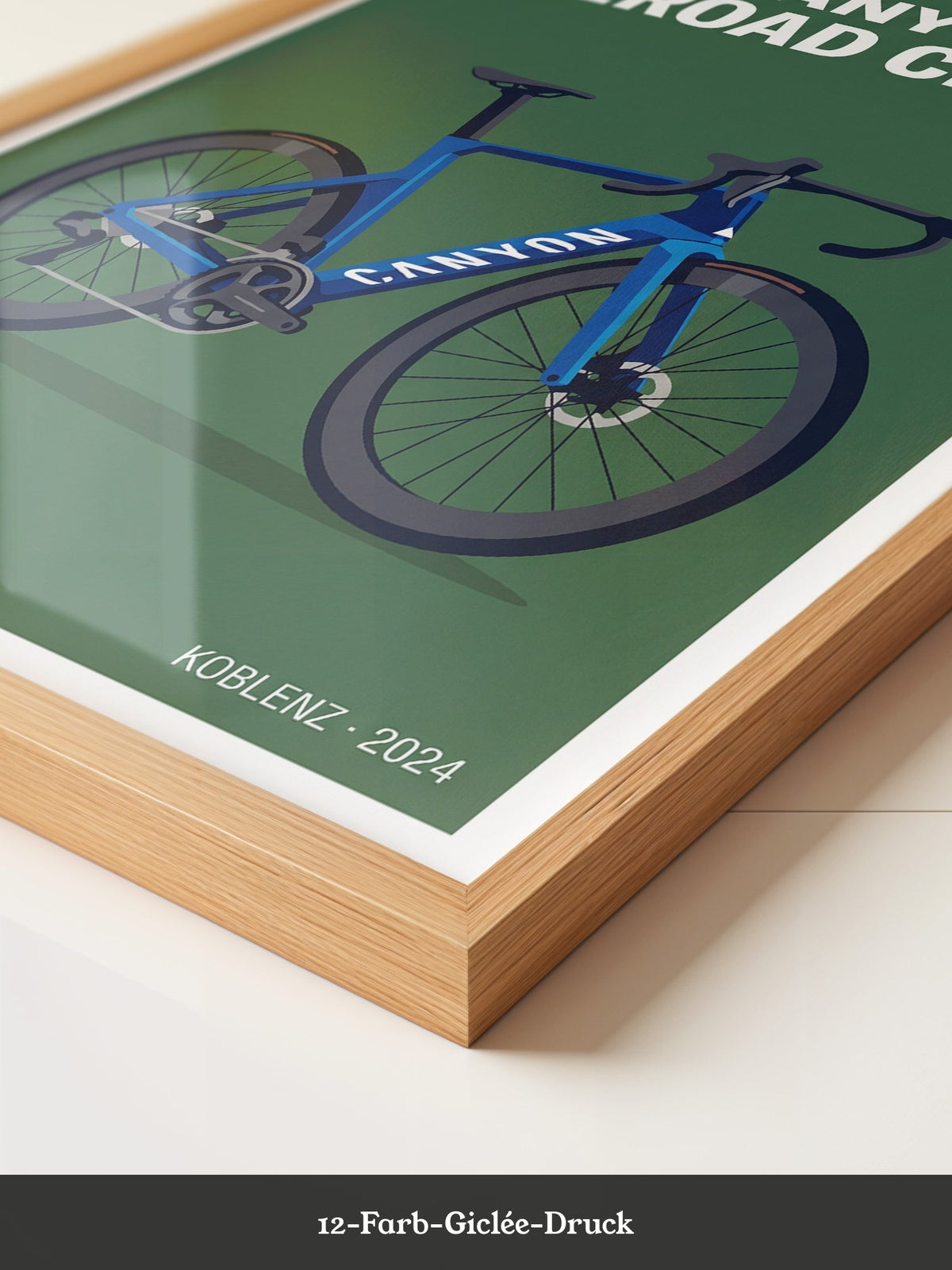 Aero Rennrad Blau auf Grün