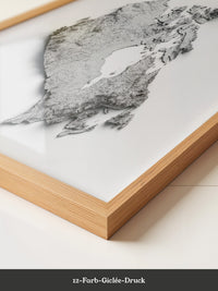 Kanada 3D-Relief Grau