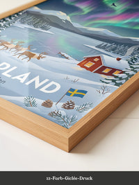 Lappland Polarlichter Winterlandschaft