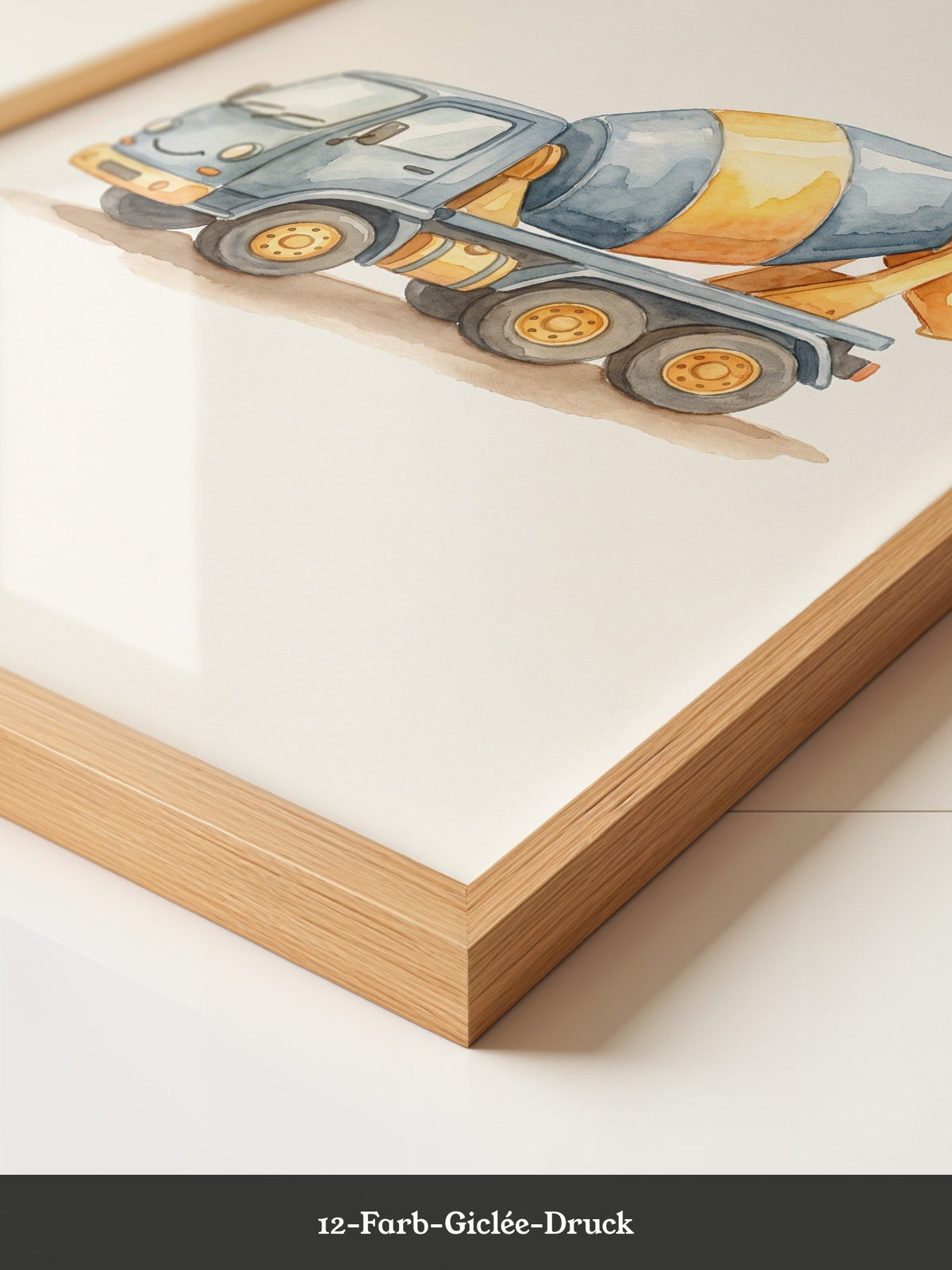 Betonmischer Aquarell Lächeln