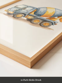 Betonmischer Aquarell Lächeln