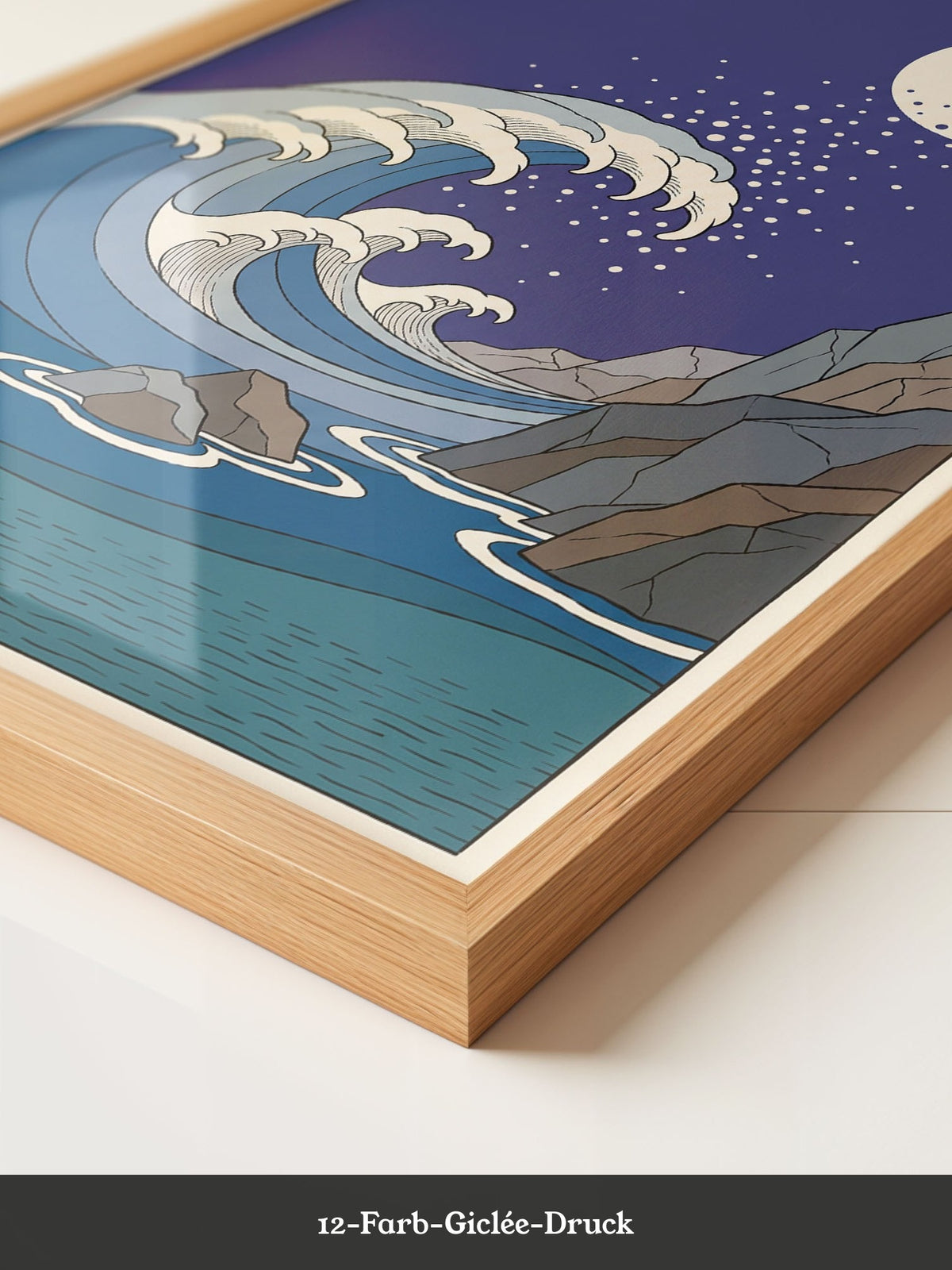 Welle Mondnacht Illustration
