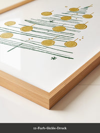 Weihnachtsbaum Minimalistisch Gold