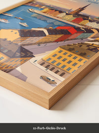 Stockholm Altstadt Skyline Vintage