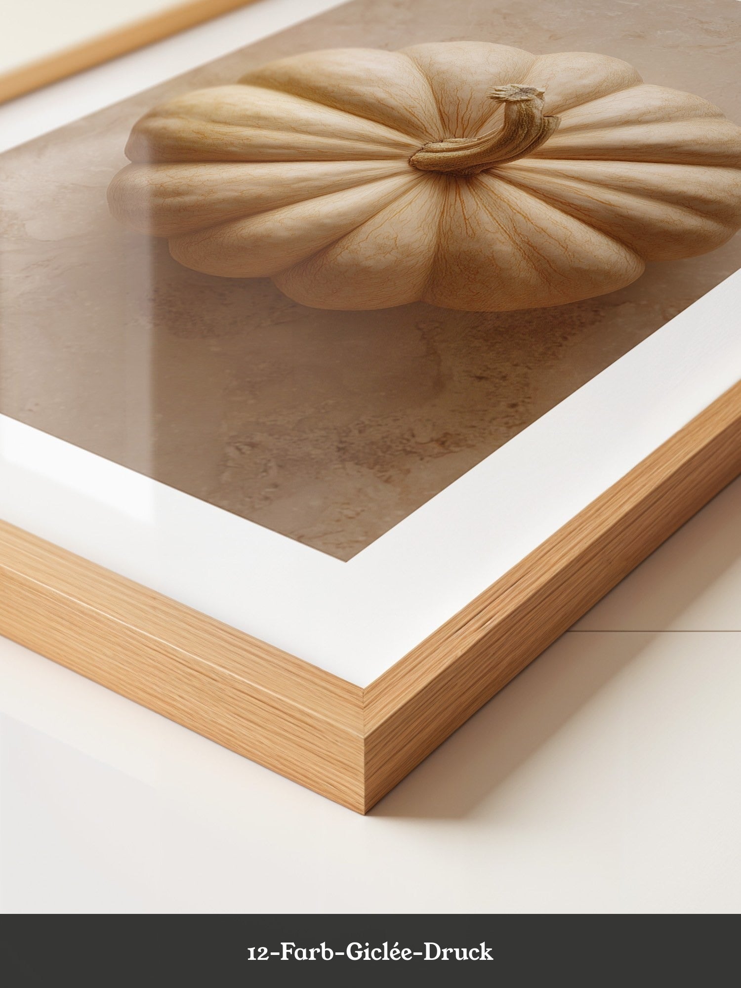 Kürbis beige Draufsicht
