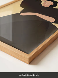 Frau Pose Schwarz Minimal