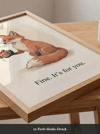 Fuchs Geschenk Illustration