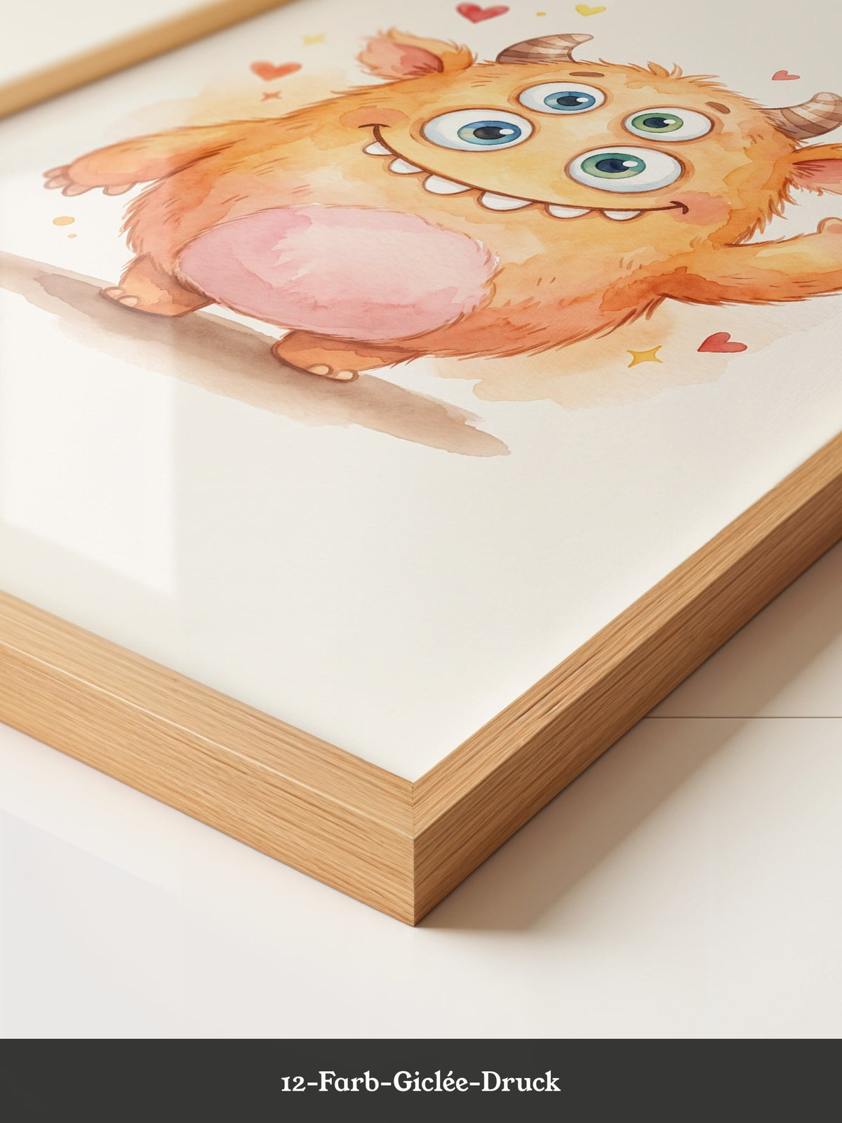 Fluffiges Monster mit drei Augen