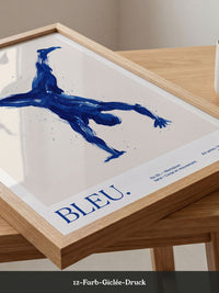 Akrobat Blau Kunstdruck