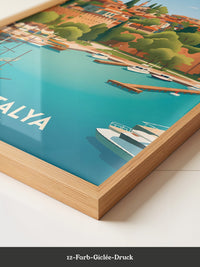 Antalya Hafen Idylle Retro-Look