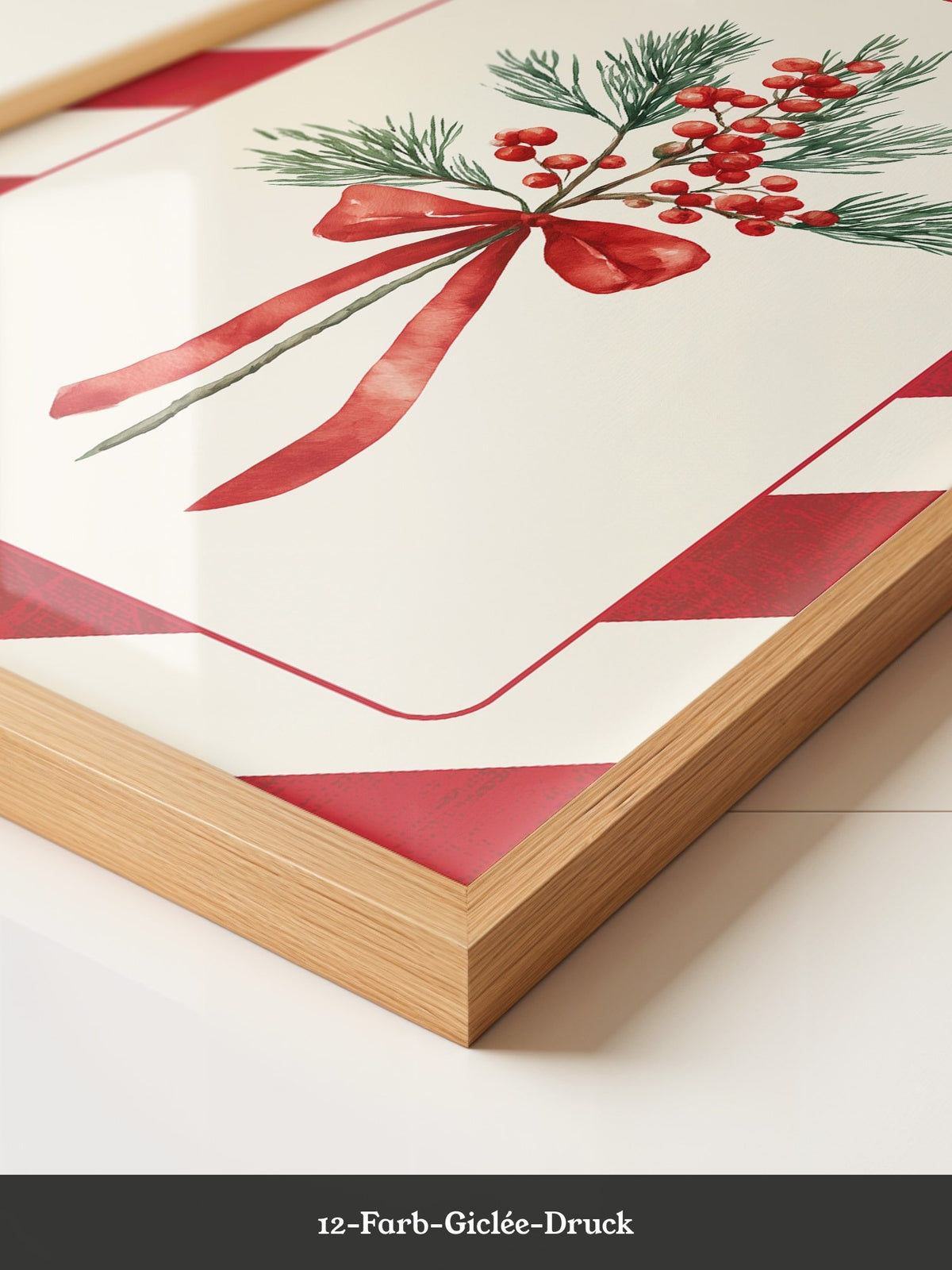 Weihnachtszweige Rot Grün Vintage
