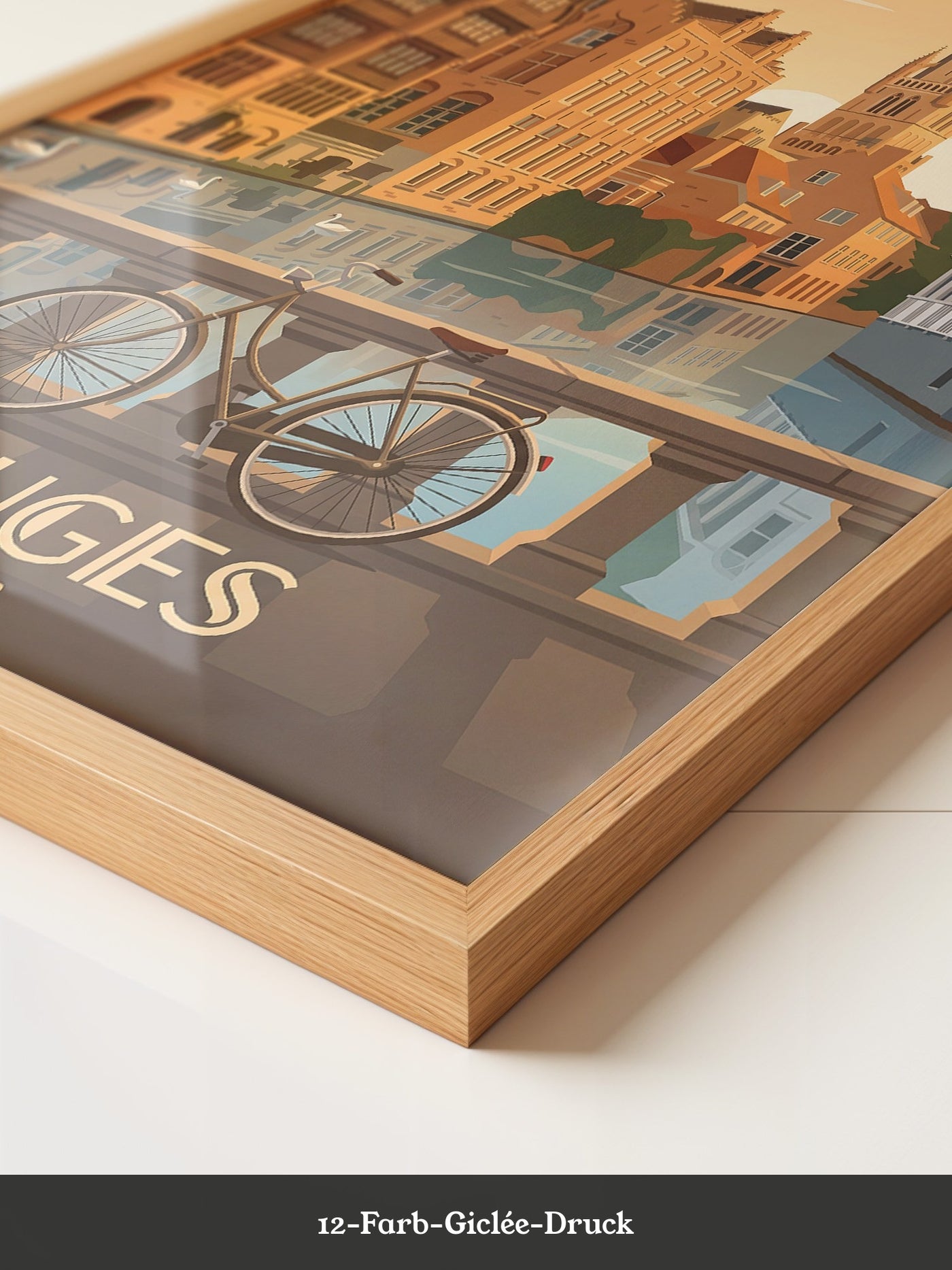 Brügge Fahrrad Wasserkanal retro