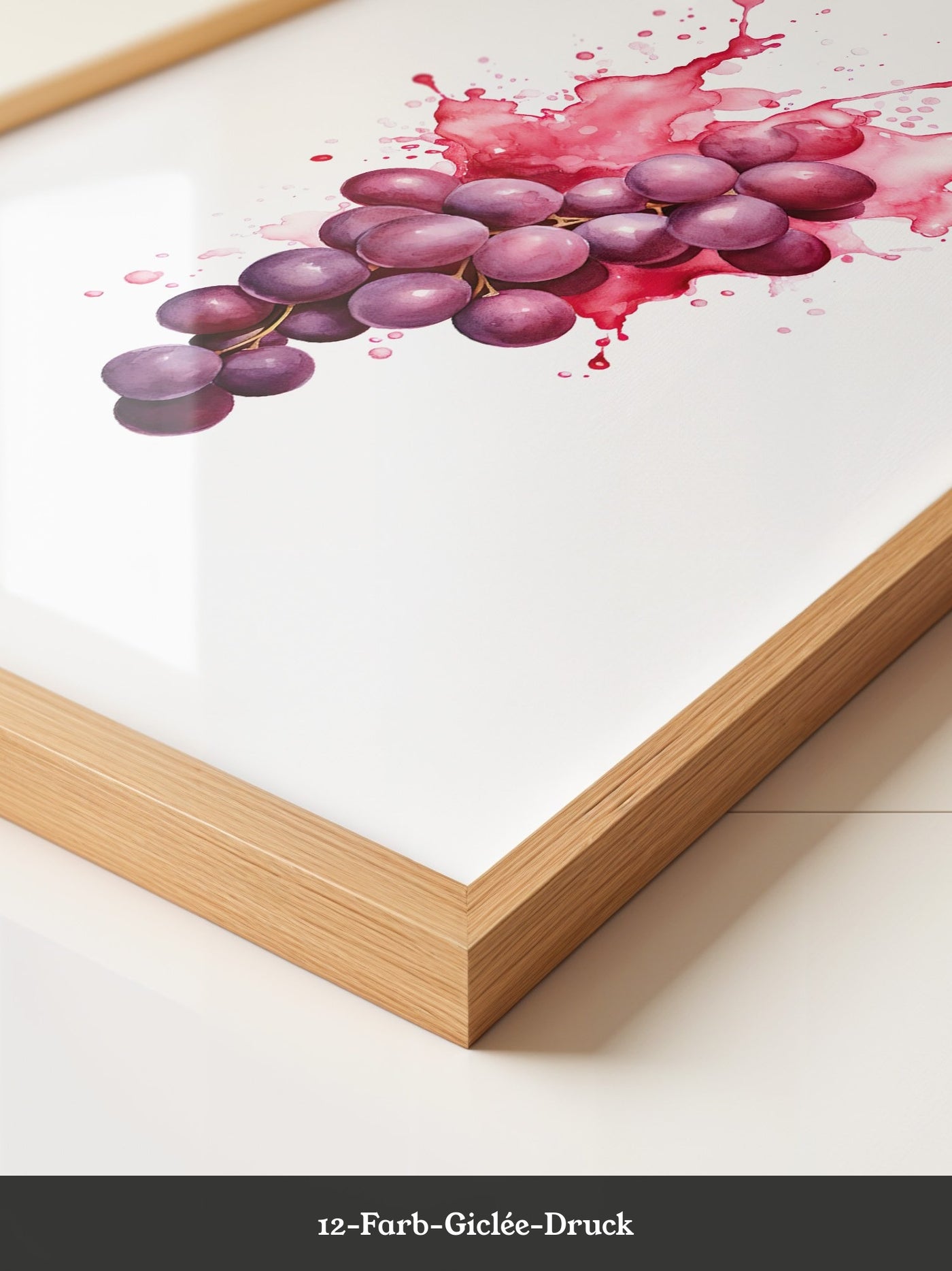 Trauben Aquarell Rot Splash