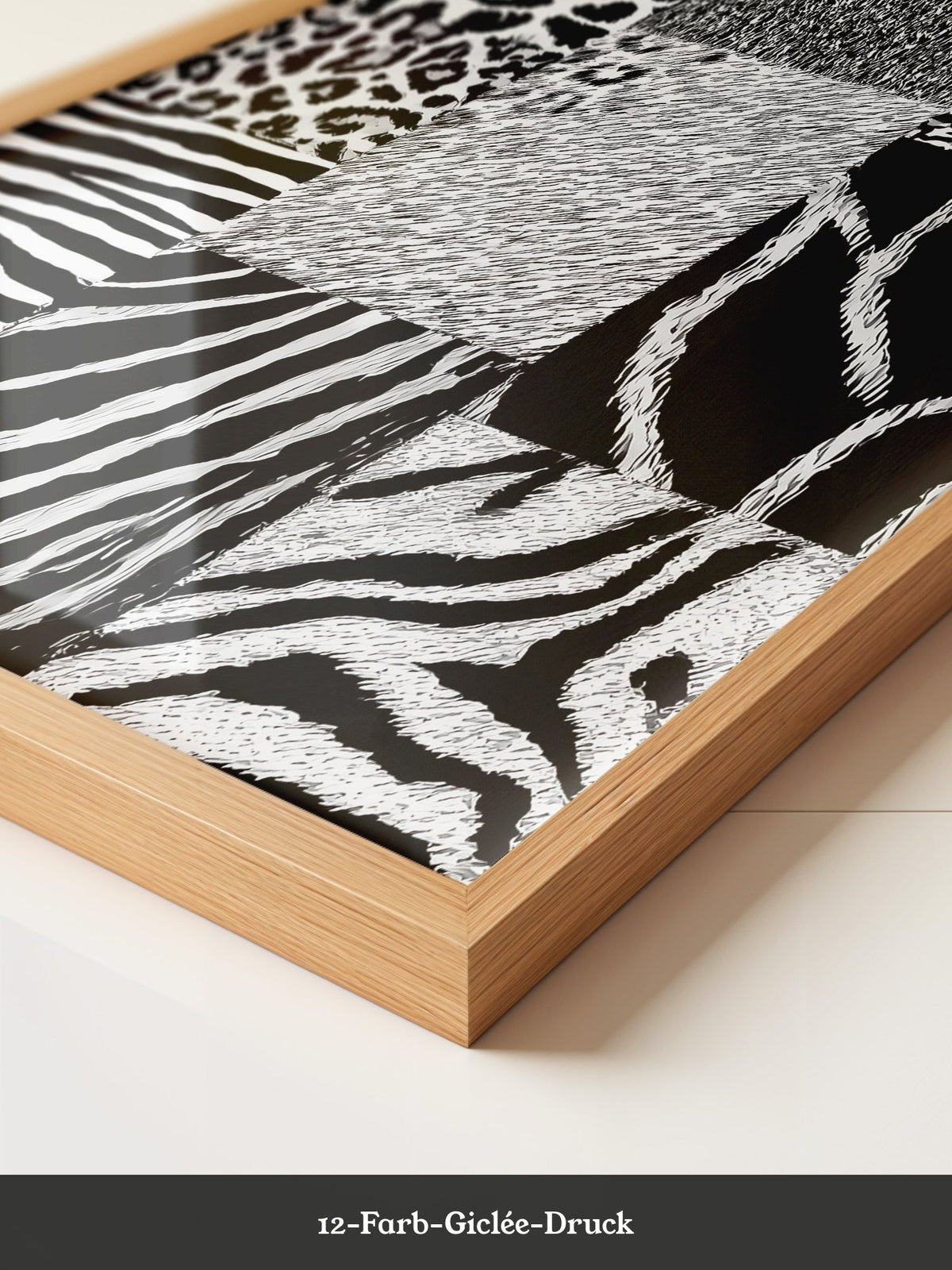 Tiermuster Schwarz-Weiß Patchwork