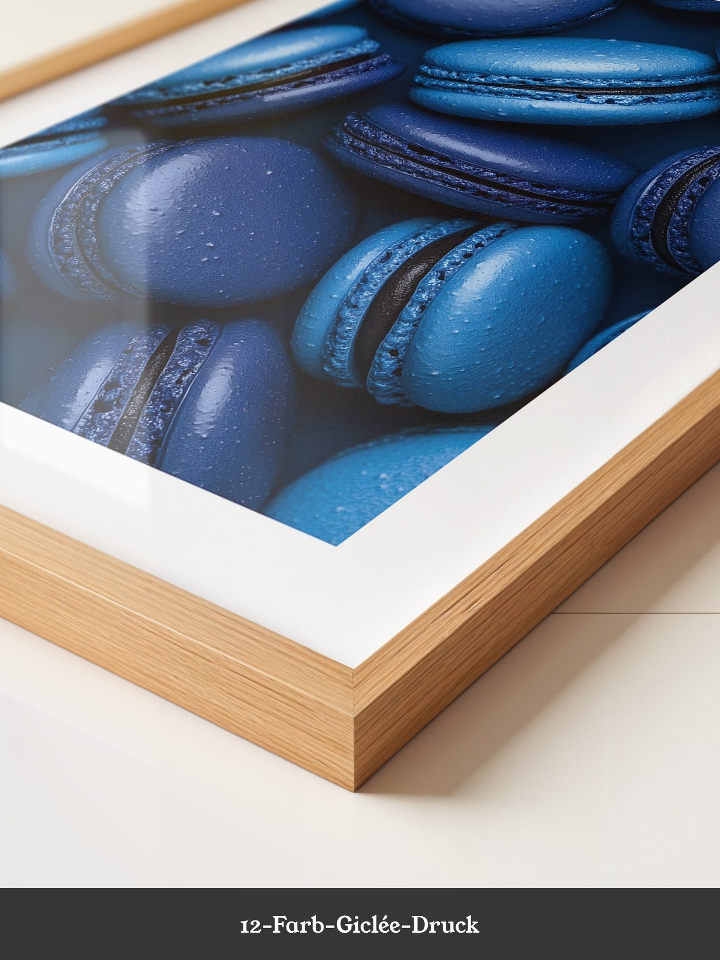 Blaue Macarons Nahaufnahme