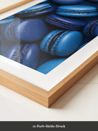 Blaue Macarons Nahaufnahme