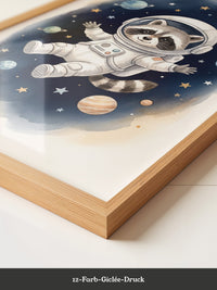 Waschbär Astronaut Cartoon