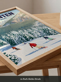 Winterlandschaft Skifahrer