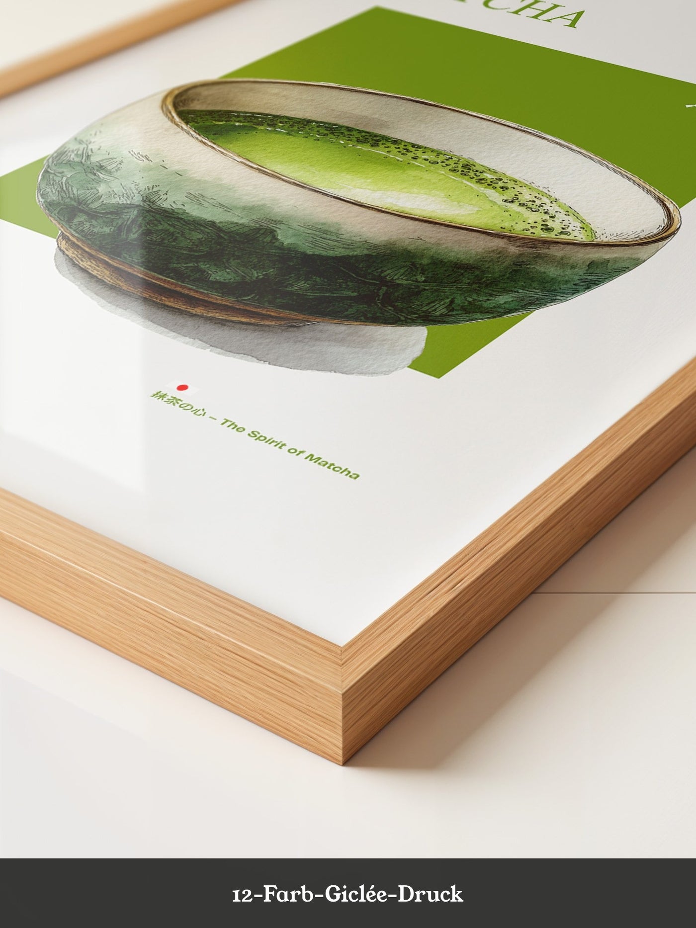 Matcha Tee Tasse Aquarellgrün