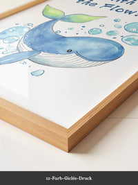Wal Aquarell mit Luftblasen