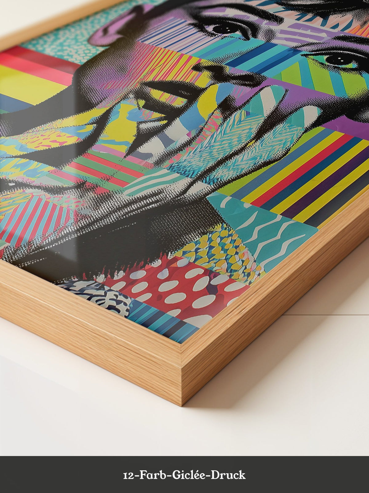 Pop-Art Gesicht Streifenmuster