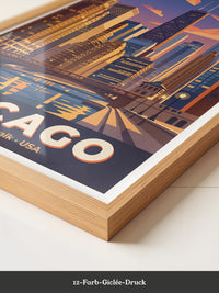 Chicago Skyline Retro Stil