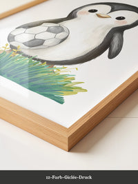 Pinguin Fußball Illustration