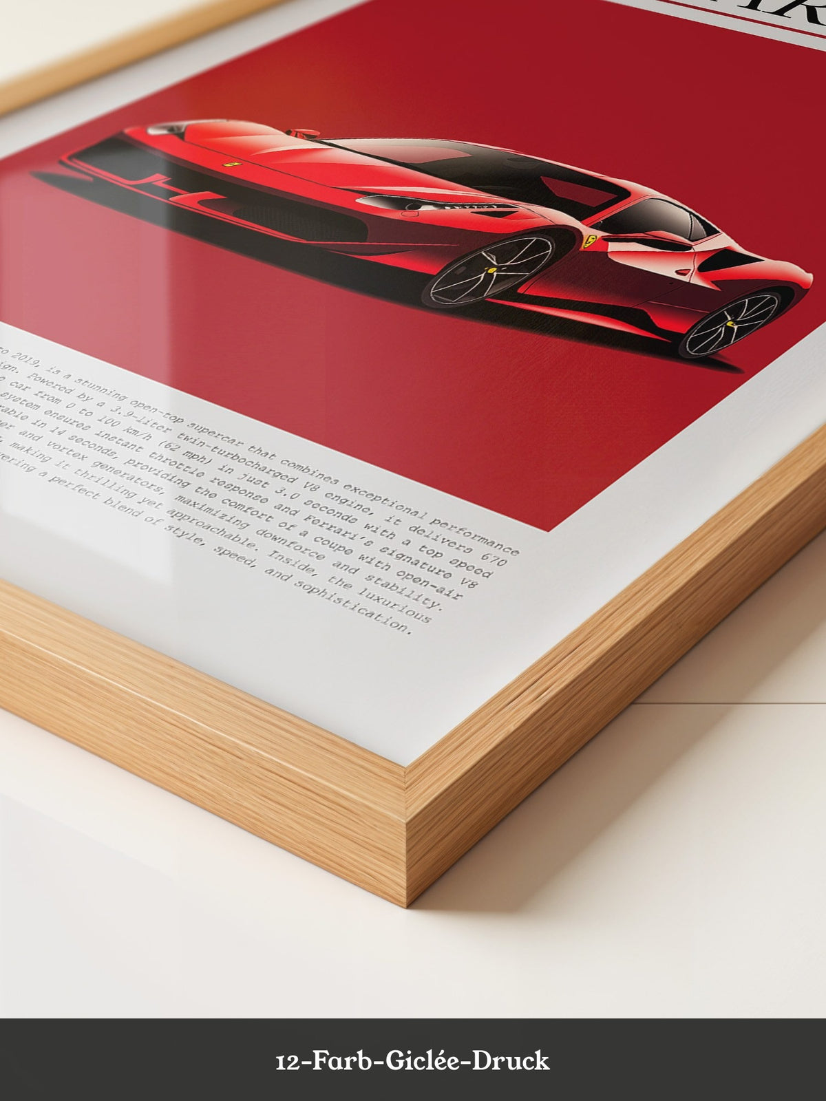 Ferrari 488 Rot Pop-Art