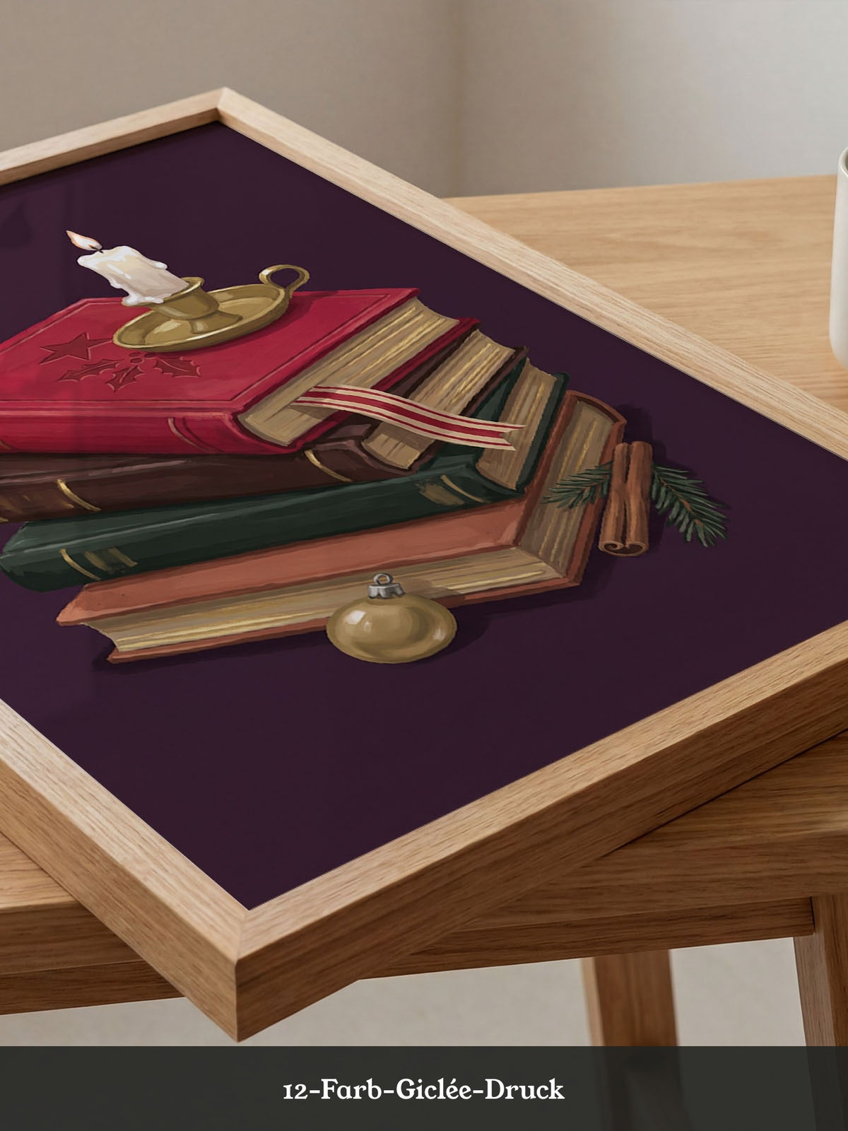 Weihnachtliche Bücherkerze