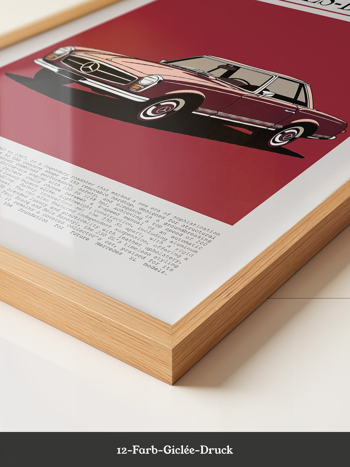 Mercedes 230 SL Illustration Retro