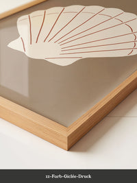 Muschel Minimalist Kunstdruck