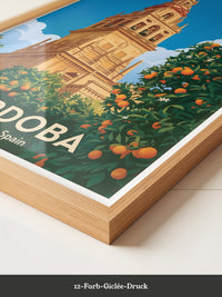 Córdoba Turm Orangenbäume Vintage