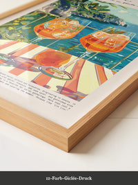 Aperol Sommerdrink Illustration Meerblick